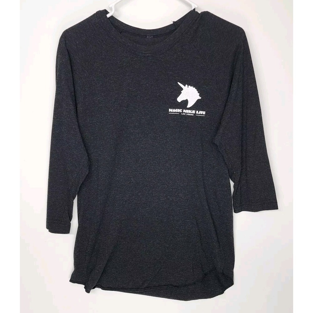 Womens Size M Las Vegas Magic Mike Live T-shirt 3/4 Sleeve Unicorn Emblem